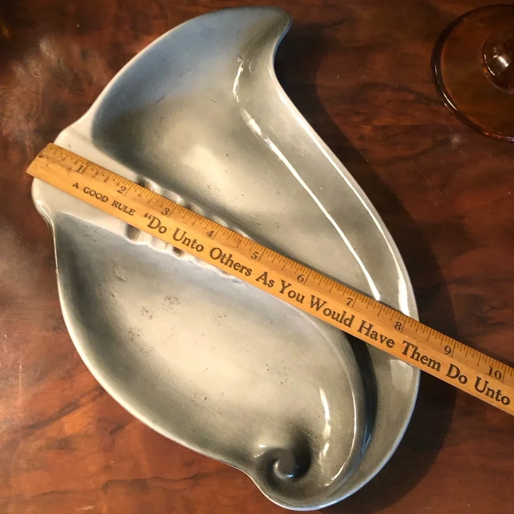 Mid-Century Vintage Gray Pottery AshTray
